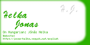 helka jonas business card